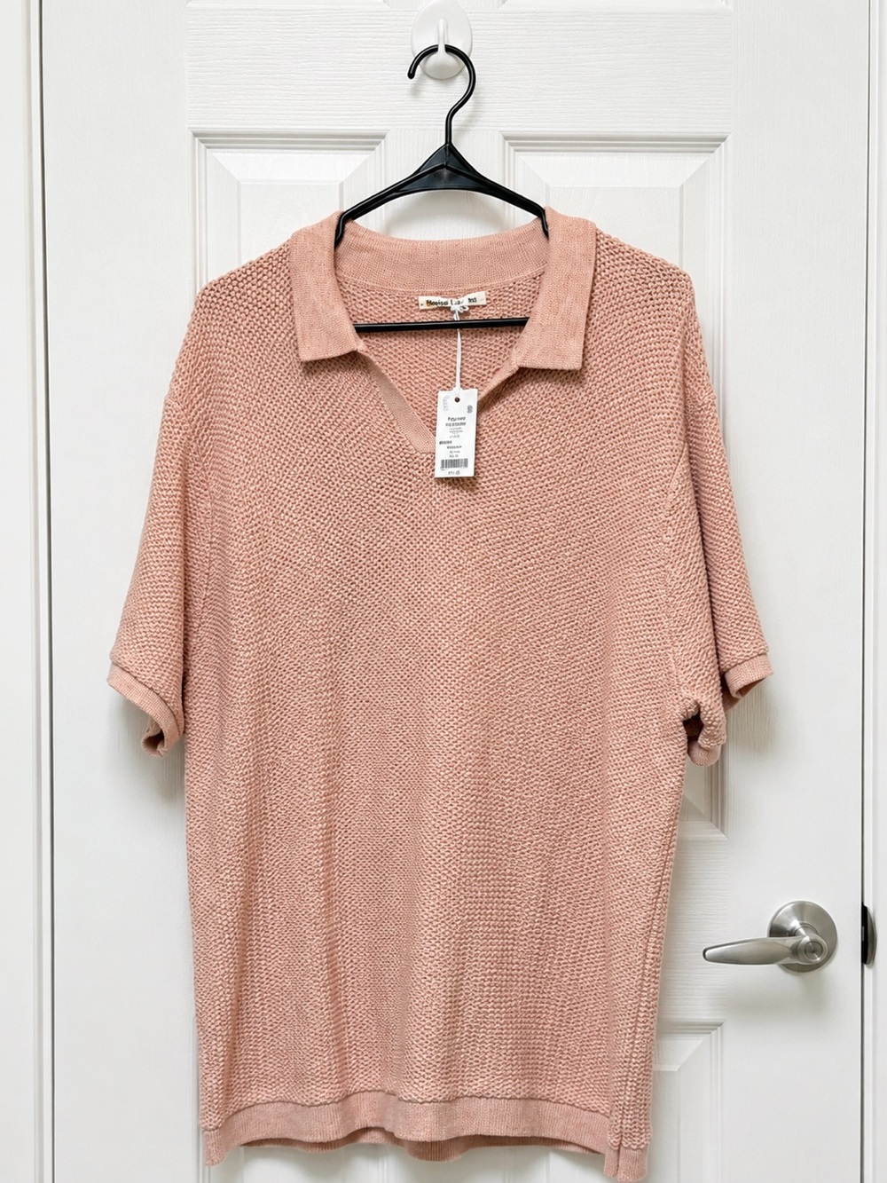 Marine Layer Conrad Sweater Polo XXL Raw Earth NWT $108 | 100% Cotton Oversized